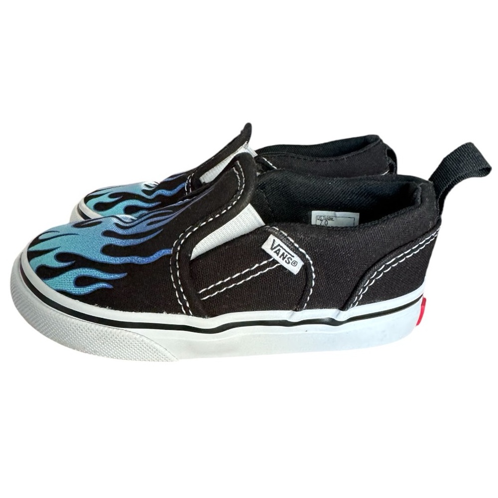 VANS SLIP-ON SKATE SHOES SZ 7 LIKE NEW - Picture 7 of 9